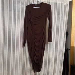 Rouched bodycon dress